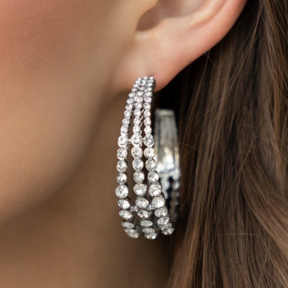 Blingy hoop earrings